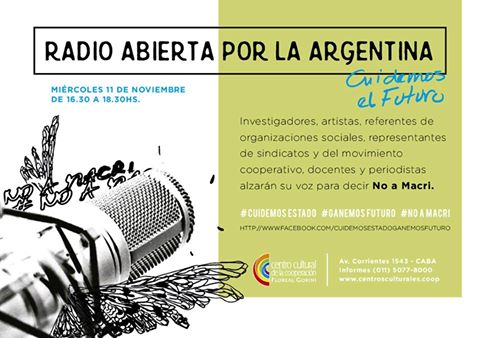 #MacriNo. El CCC invita a una radio abierta por la Argentina